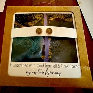 My. Captured Journey Great Lakes Sand Stud Earrings